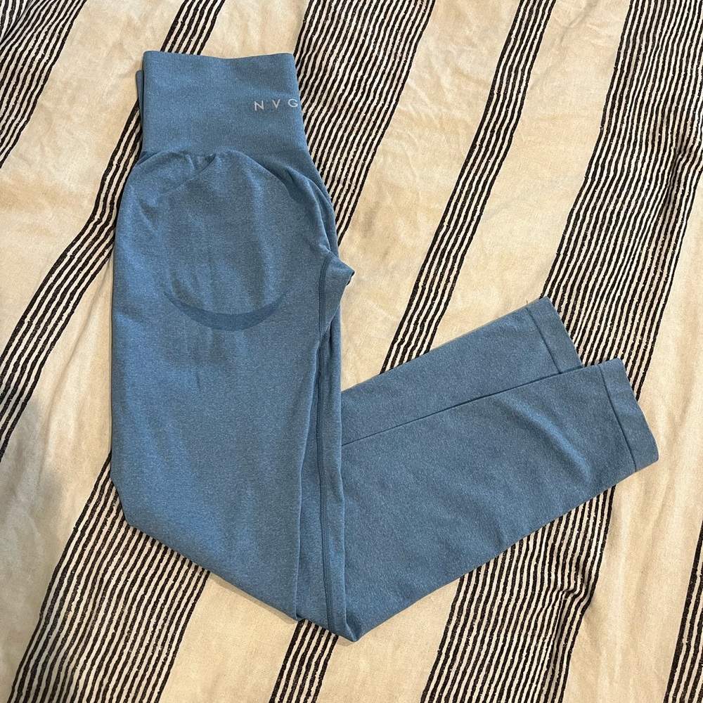 NVGTN Sky Blue Contour Seamless Leggings